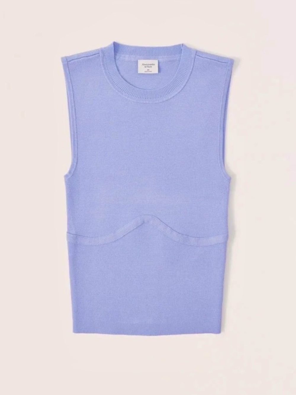 Abercrombie & Fitch Light Lavender Periwinkle Blue Underbust Corset Tank Top SM